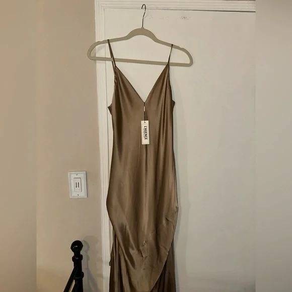 L'AGENCE Serita Maxi V Neck Bias Silk Gown Dress size 8 - Picture 5 of 14